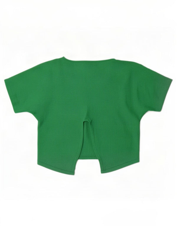 Bluză de top pentru femei Zara UK 16, mare, verde, poliester