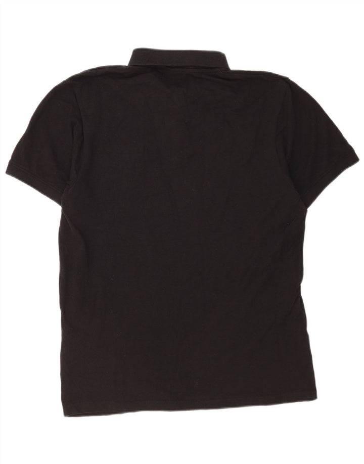 Tricou polo pentru bărbați Russell Athletic, bumbac negru mare