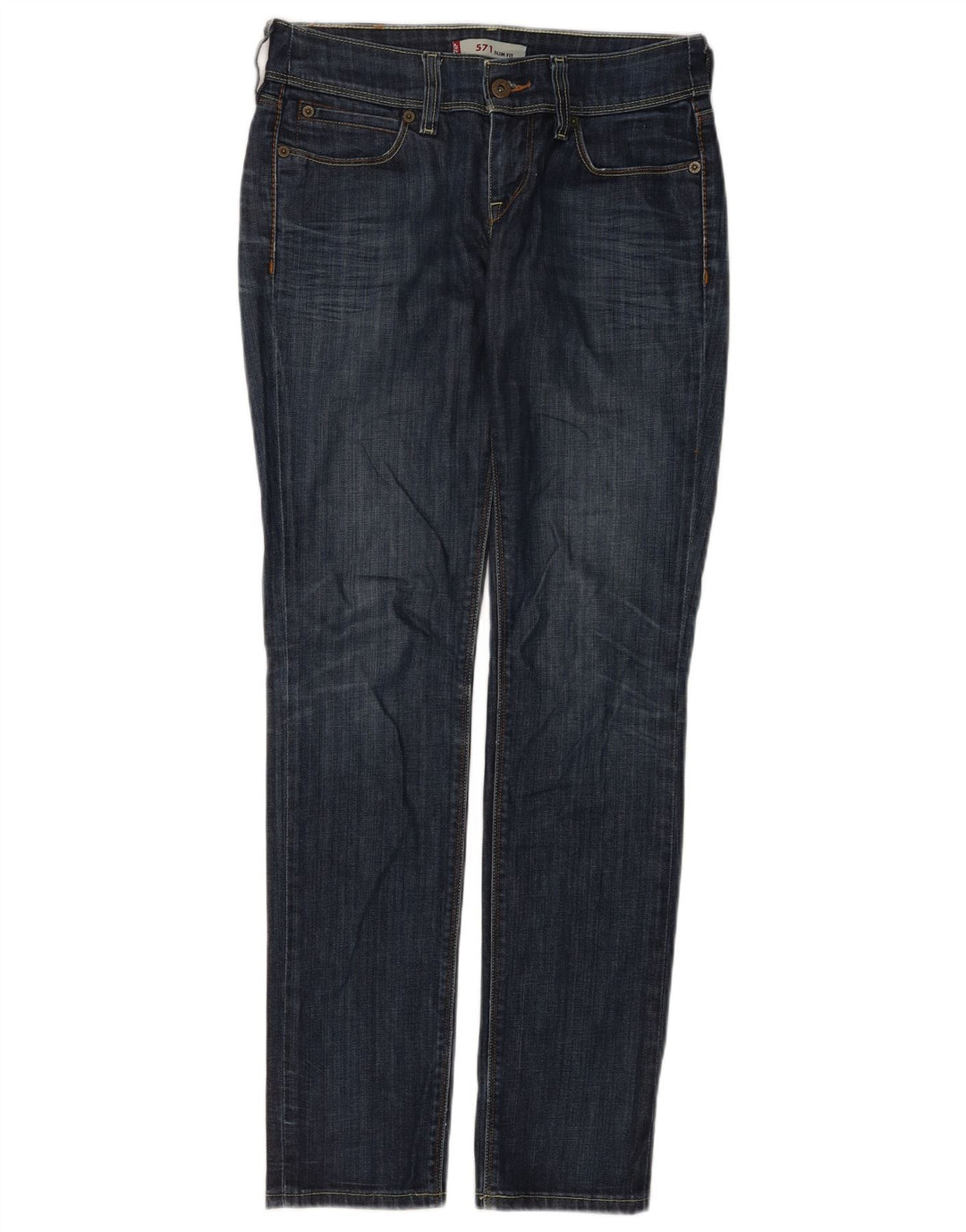 Blugi Levi's 571 Slim pentru femei W29 L32 bumbac bleumarin