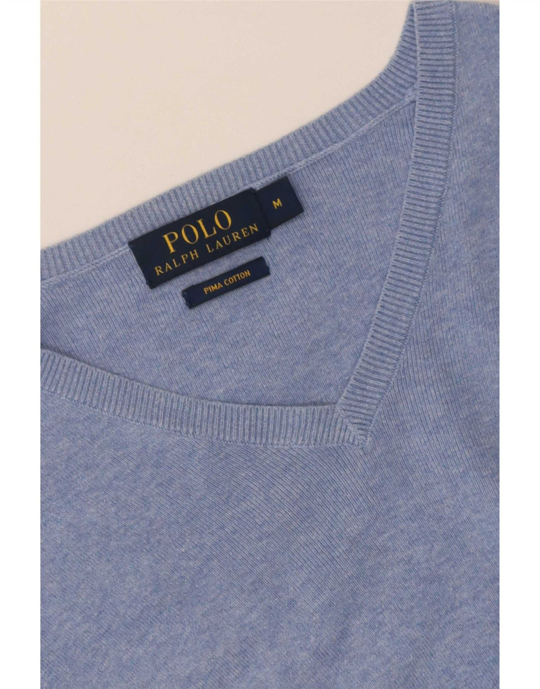 Pulover Polo Ralph Lauren pentru bărbați cu decolteu în V, albastru mediu