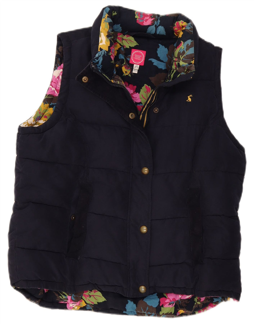 Gilet căptușit pentru femei Joules UK 18 XL bleumarin poliester