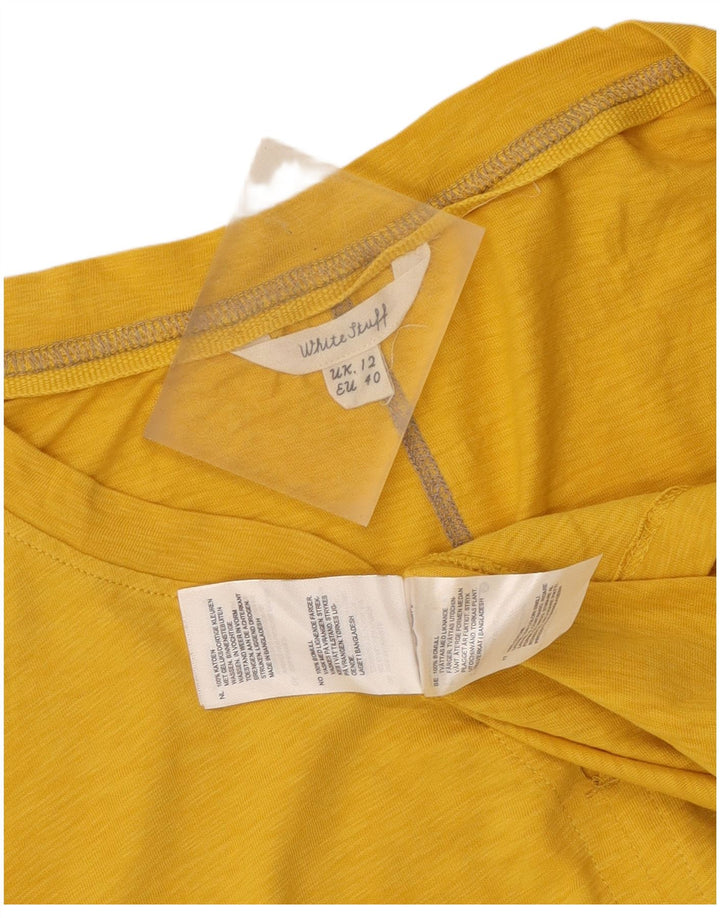 White Stuff Tricou pentru femei Top UK 12 Medium Yellow Bumbac