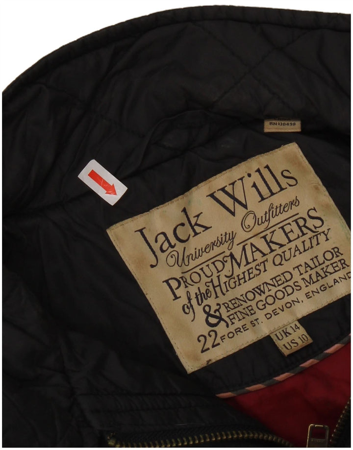 Jachetă matlasată Jack Wills pentru femei UK 14, mare, negru, nailon