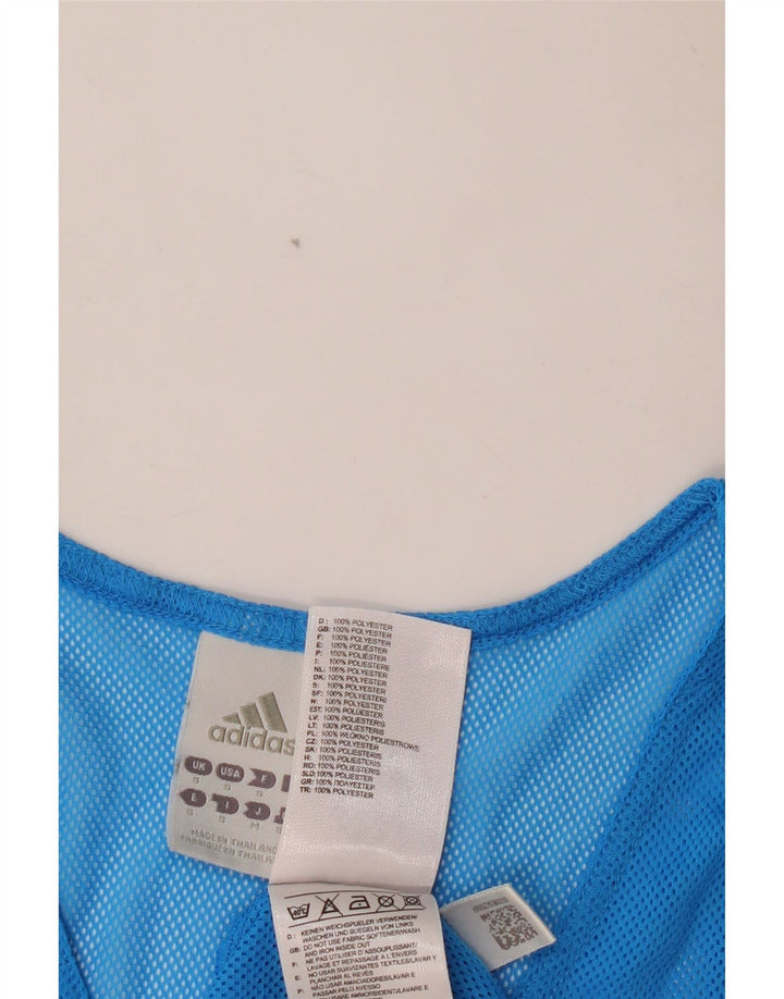 Top cu vestă grafică ADIDAS pentru bărbați, poliester mic, albastru
