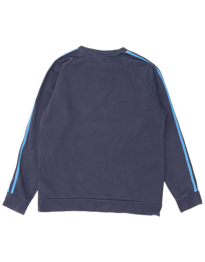 Hanorac pentru bărbați Adidas Jumper mediu din bumbac bleumarin