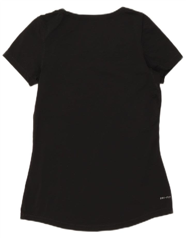 Tricou Nike Dri Fit pentru femei Top UK 12 Medium Negru Poliester