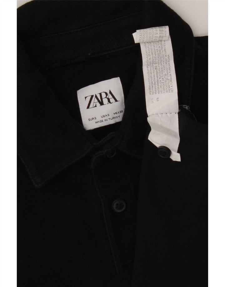 Tricou polo pentru bărbați Zara, bumbac negru mic