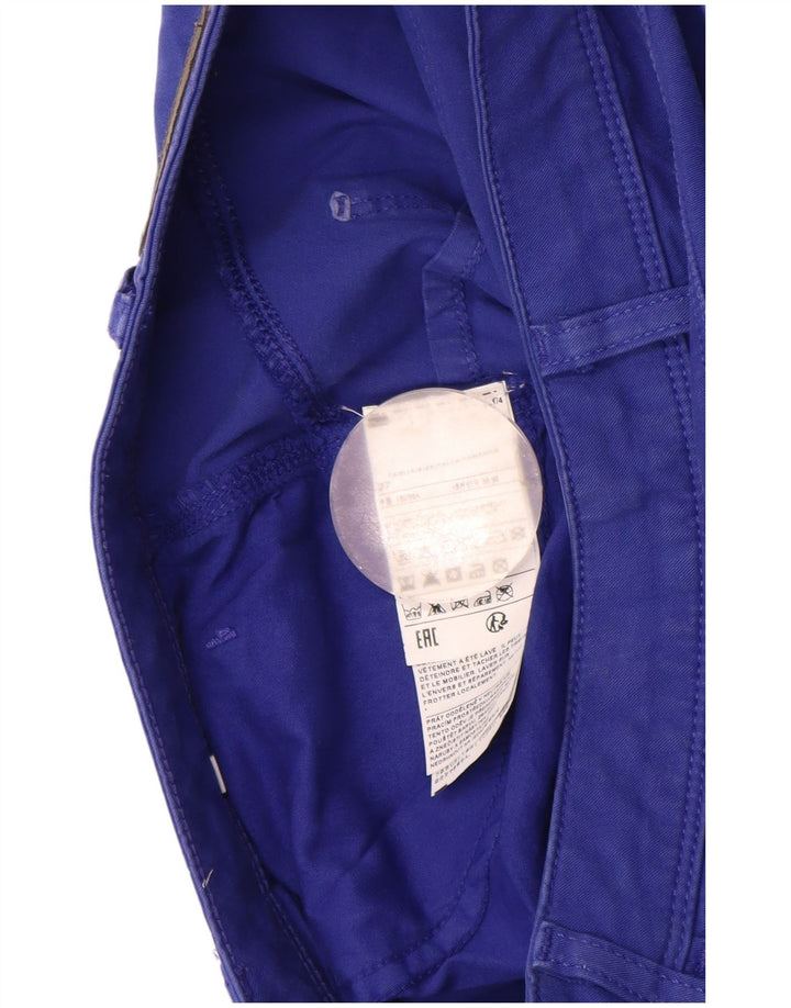 Pantaloni casual slim pentru femei Benetton L27 L30 Bumbac albastru