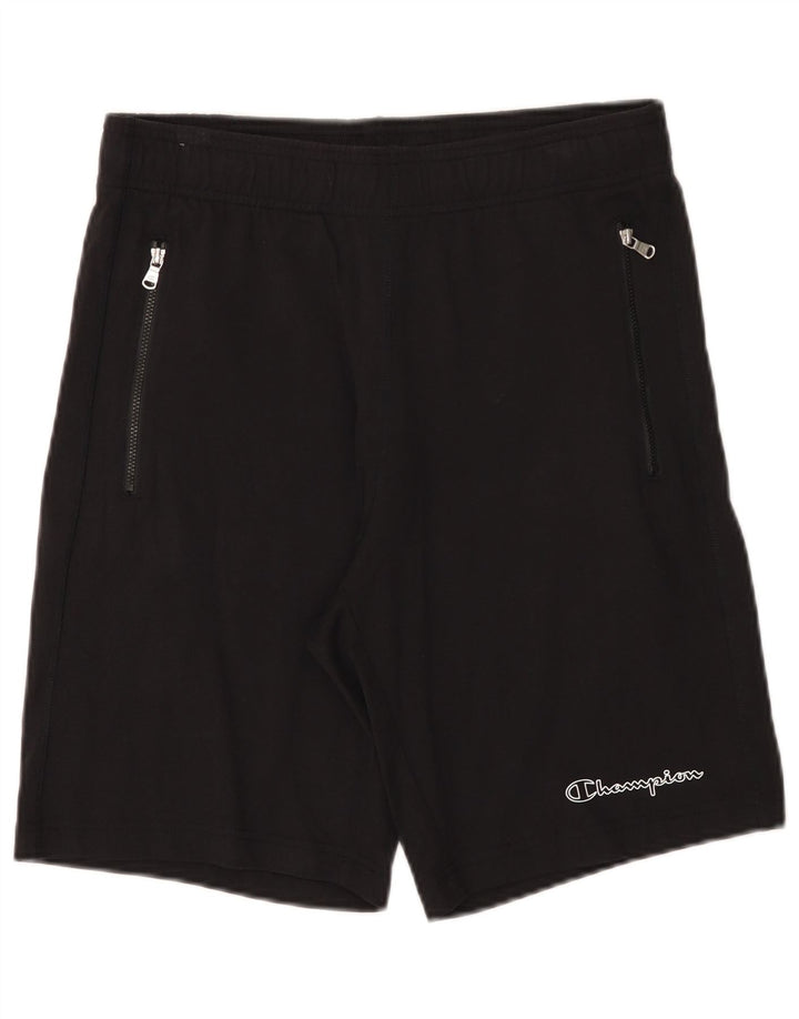 Pantaloni scurți sport Champion pentru bărbați, bumbac mediu negru
