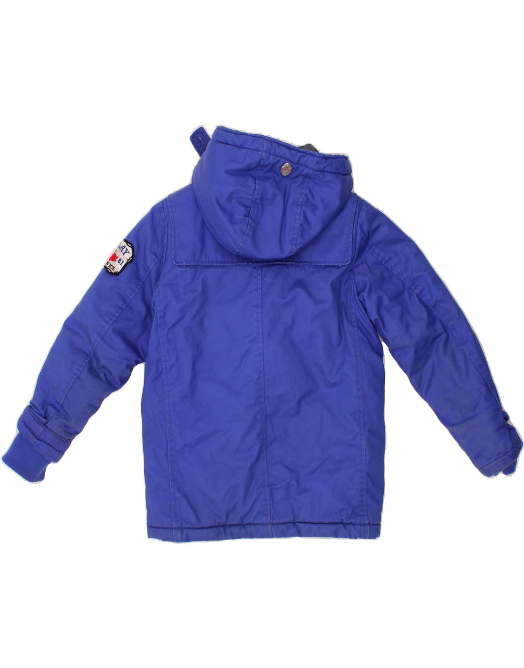 REPLAY Boys Hooded Duffle Jacket 9-10 Years Blue Cotton Vintage Replay and Second-Hand Replay from Messina Hembry 