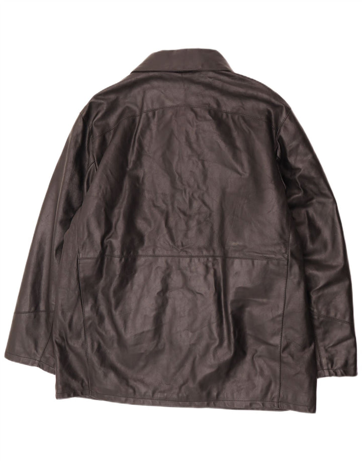 Jachetă din piele vintage pentru bărbați IT 54 2XL din piele neagră