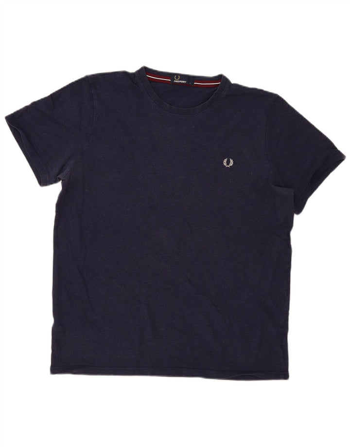 Tricou Fred Perry pentru bărbați Top mare din bumbac bleumarin