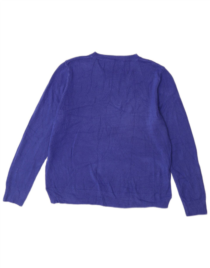 Pulover pentru femei Marks & Spencer cu decolteu triplu UK 14 Medium Blue