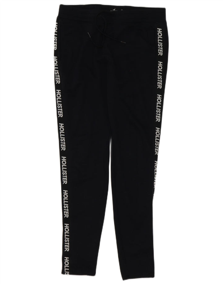 Pantaloni de trening Hollister pentru bărbați cu grafic, bumbac mediu albastru bleumarin