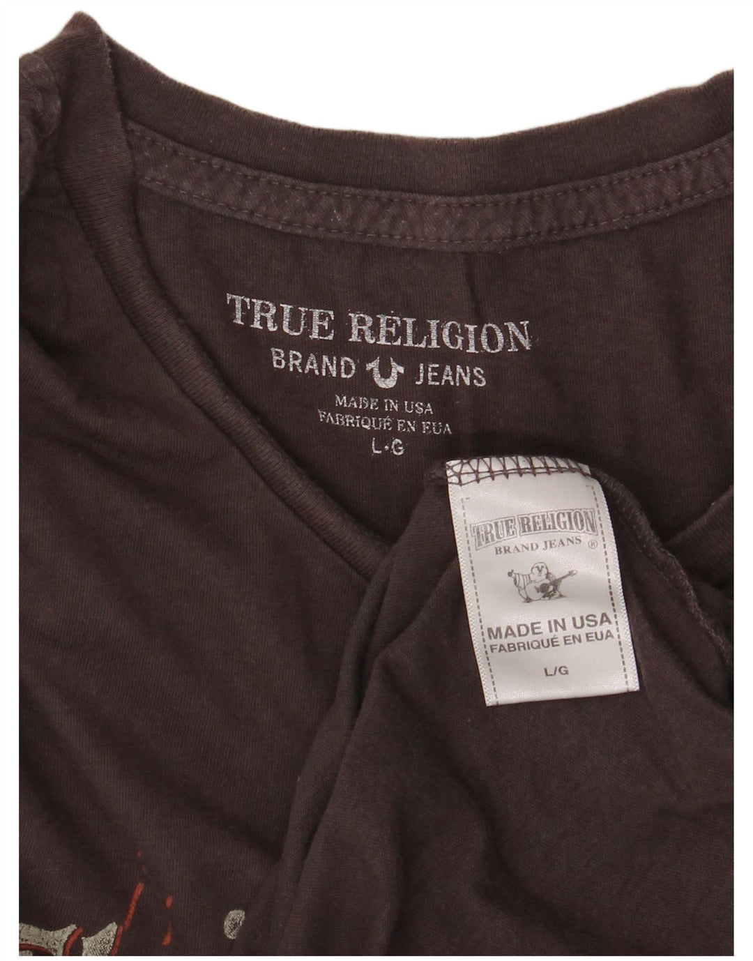 True Religion Tricou grafic pentru bărbați Top mare bumbac gri
