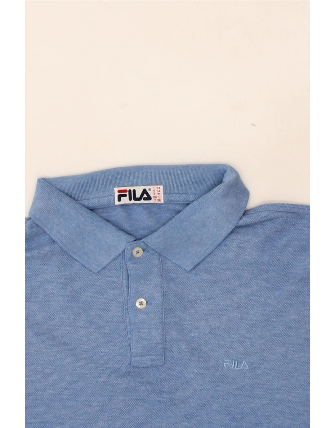 FILA Mens Polo Shirt IT 54 XL Blue Cotton Vintage Fila and Second-Hand Fila from Messina Hembry 