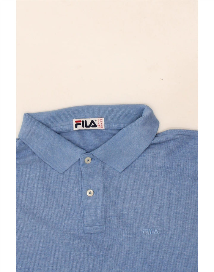 FILA Mens Polo Shirt IT 54 XL Blue Cotton Vintage Fila and Second-Hand Fila from Messina Hembry 