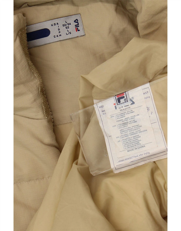 Palton Captusit Fila pentru bărbați UK 40 Large Beige Nylon