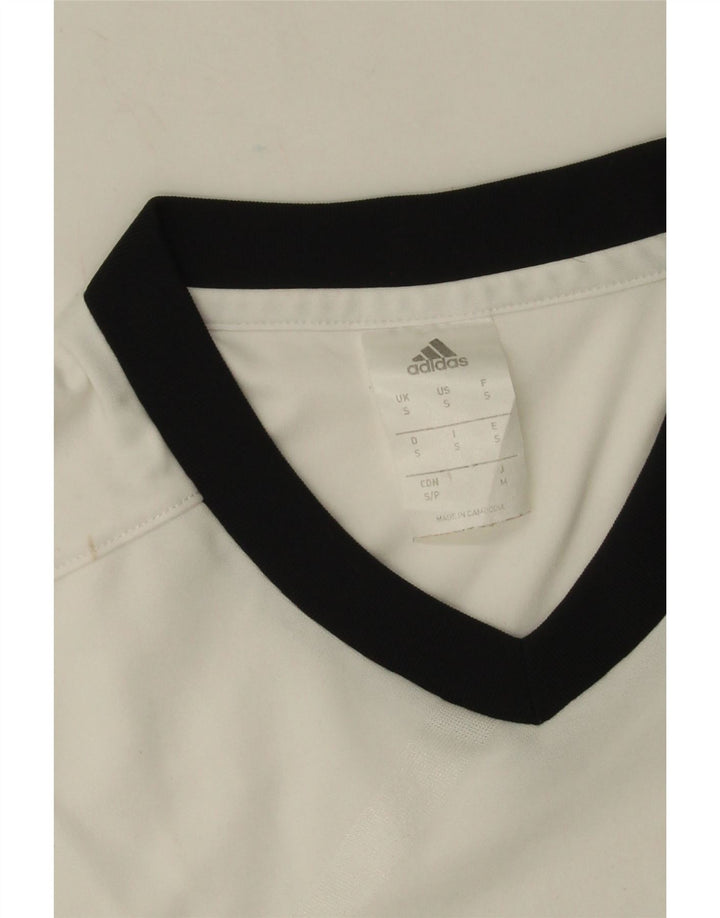 Tricou Adidas Climalite pentru bărbați Top mic poliester alb