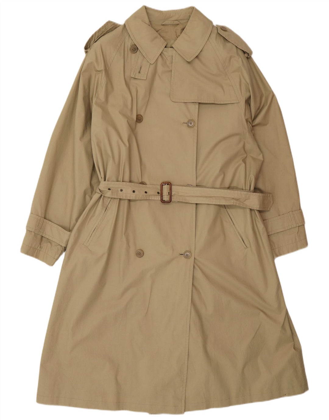 Trench supradimensionat pentru femei Ombraluce UK 14 Bumbac mediu bej
