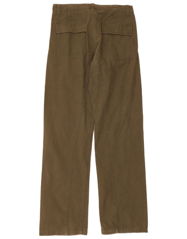 Pantaloni drepți pentru bărbați vintage IT 48 Medium L32 L34 Bumbac cu dungi kaki