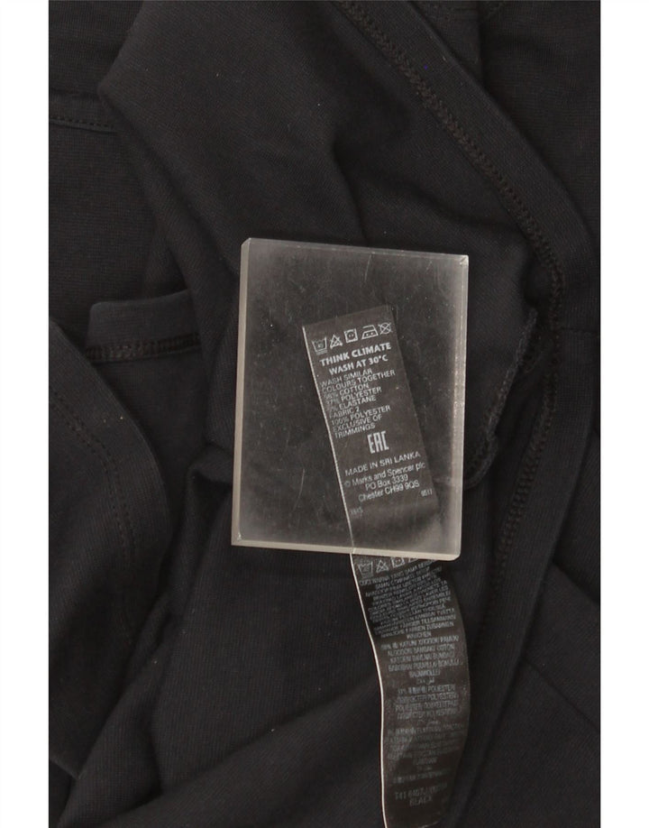 Top cu tunică cu mâneci 3/4 pentru femei Marks & Spencer UK 12 bumbac mediu negru