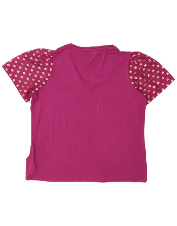 Tricou pentru femei Marks & Spencer Top UK 18 XL Viscoză cu pete maro