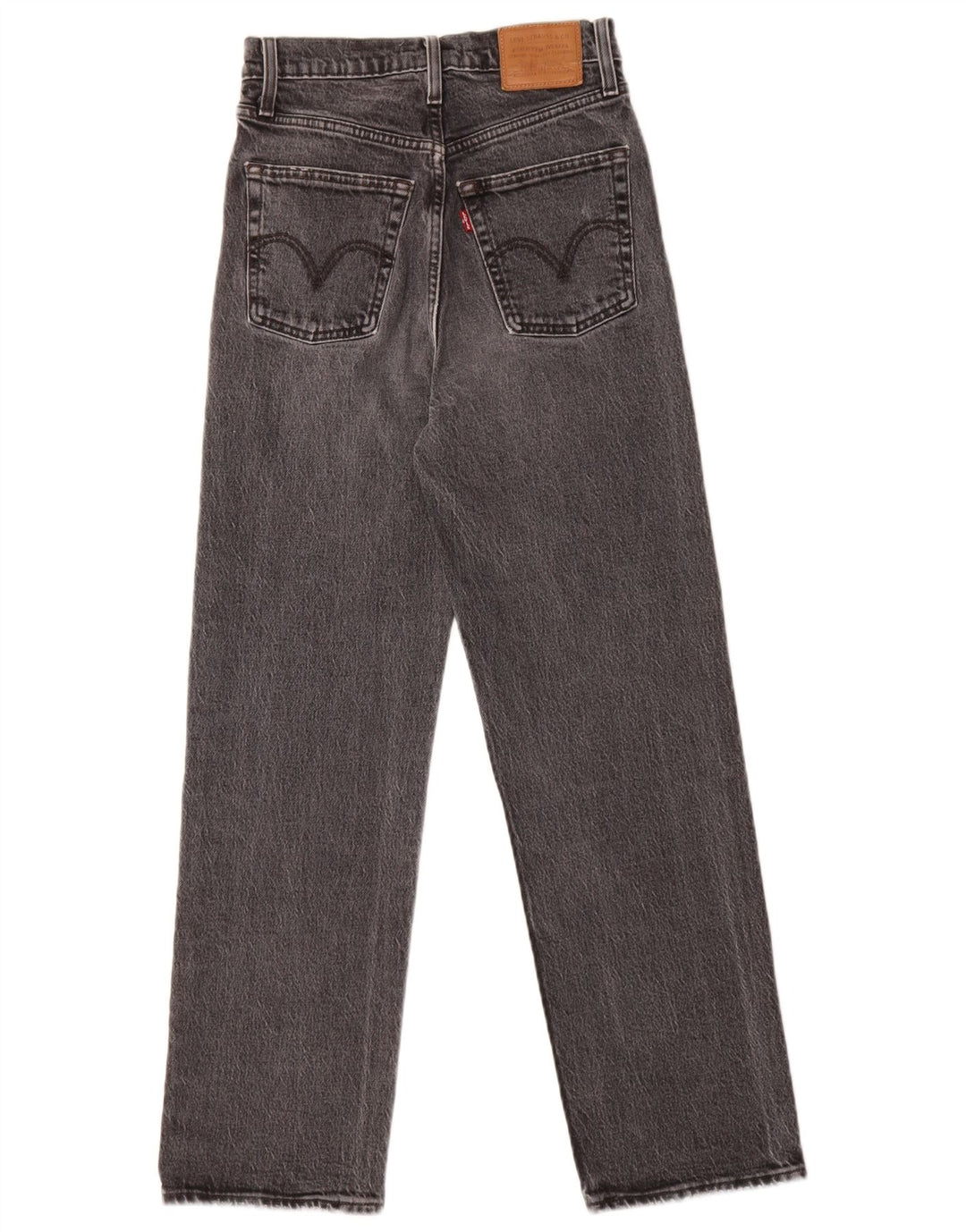 Blugi drepti pentru femei Levi's Ribcage W25 L27 bumbac gri