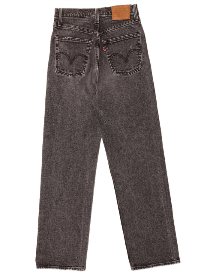 Blugi drepti pentru femei Levi's Ribcage W25 L27 bumbac gri
