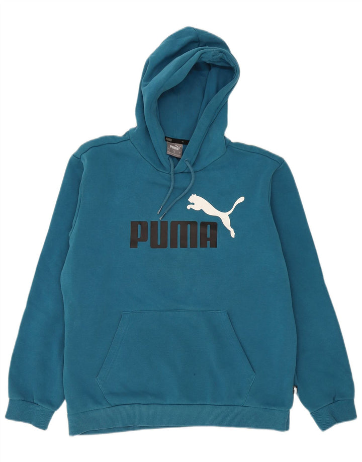 Pulover pentru bărbați Puma Graphic Hoodie, bumbac albastru mediu