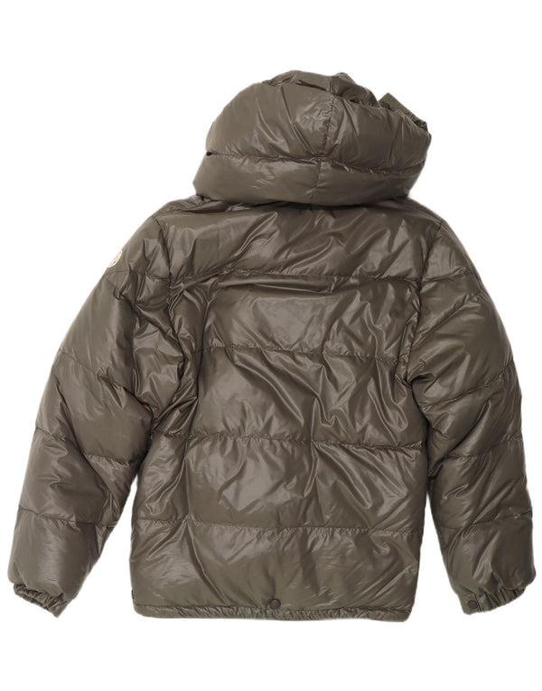 Jachetă căptușită cu glugă Moncler pentru bărbați Mărimea 0 XS Kaki Poliamidă