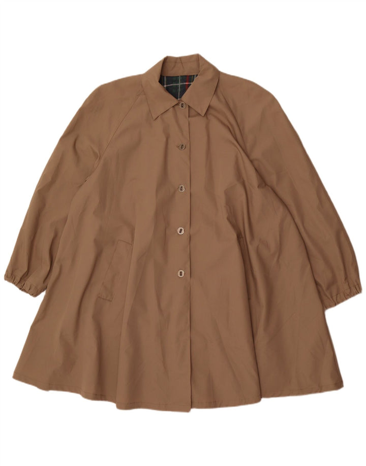 Trenci supradimensionat pentru femei vintage UK 18 XL poliester bej