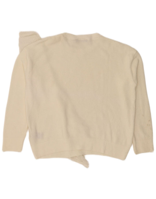 Pulover pentru femei Marks & Spencer cu gâtul cu barca UK 12 Medium White