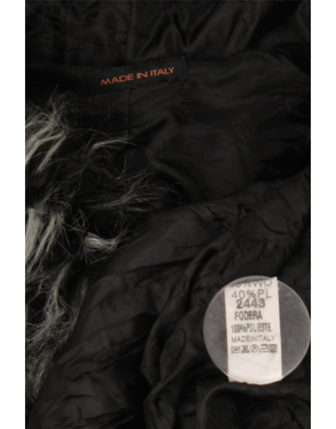 VINTAGE haină cu glugă, cu glugă, pentru femei, UK 10, lână neagră mică