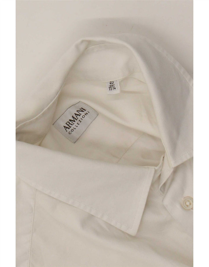 Cămașă pentru bărbați Armani Collezioni Mărimea 40 15 3/4 Medium Alb