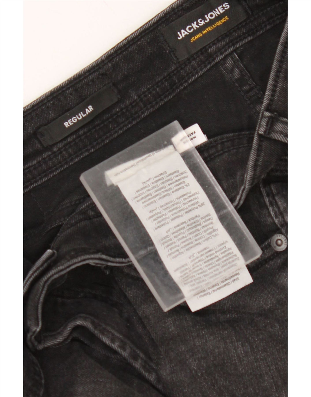 JACK & JONES Pantaloni scurți de denim obișnuiți pentru bărbați W30, bumbac mediu negru