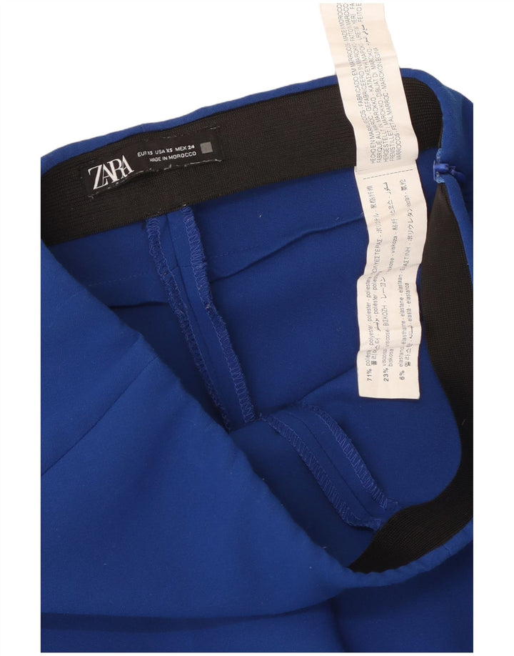 Pantaloni casual pentru femei Bootcut Zara XS W24 L26 Poliester albastru