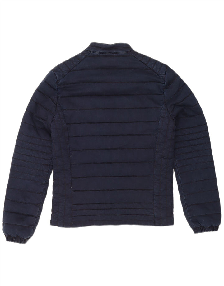 Jachetă căptușită pentru bărbați Guess UK 40 mare, albastru bleumarin, bumbac