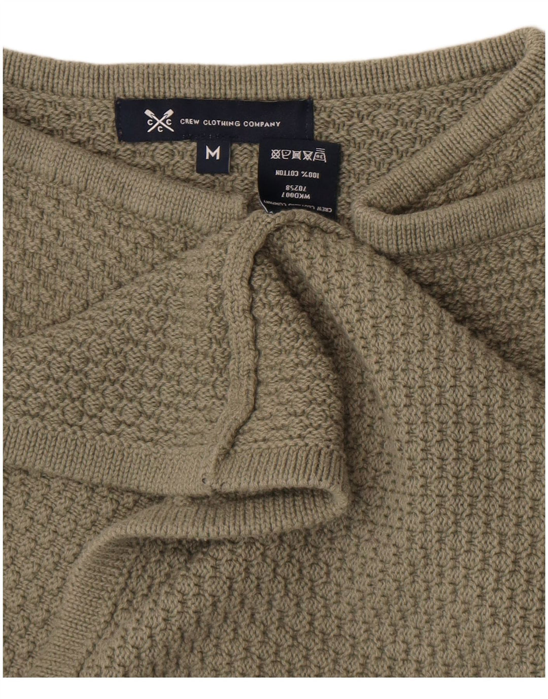 Crew Clothing Pulover cardigan deschis pentru femei UK 14 Bumbac verde mediu