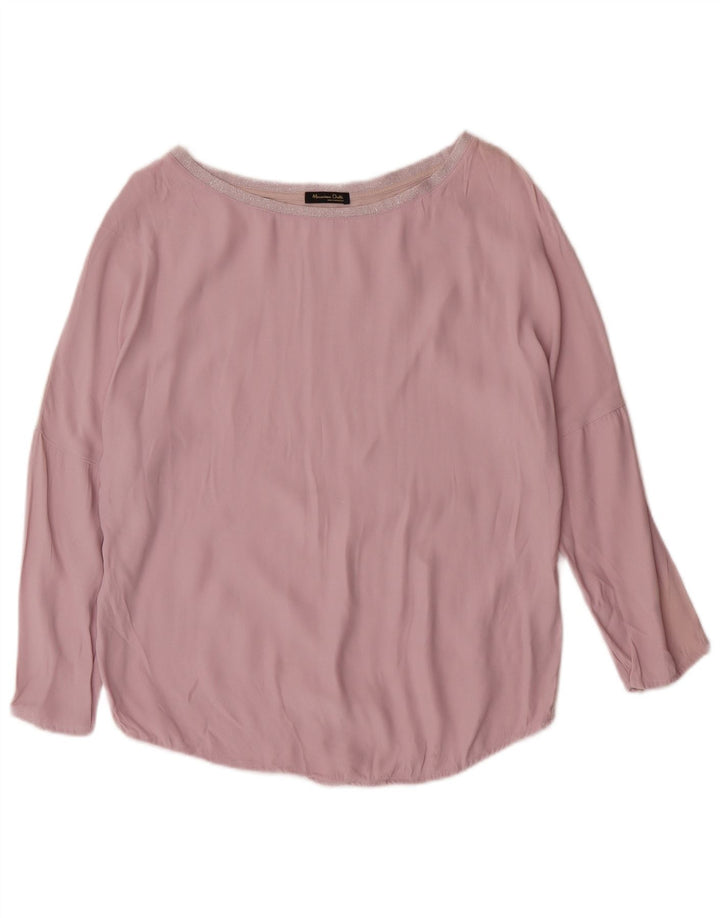 Bluză supradimensionată pentru femei MASSIMO DUTTI Top UK 10 Small Pink Colorblock