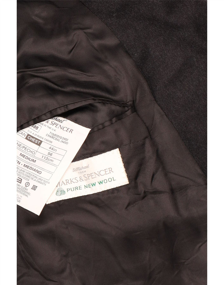 Marks & Spencer jachetă pentru bărbați cu două piepturi, UK 44 XL, lână nouă, gri