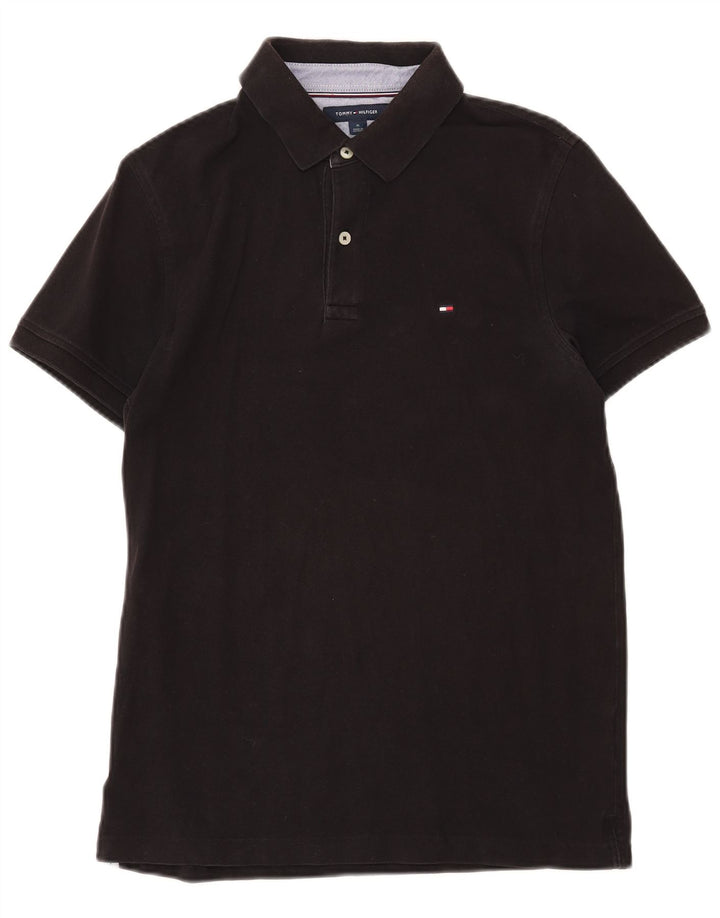 Tricou polo TOMMY HILFIGER pentru bărbați, negru mediu