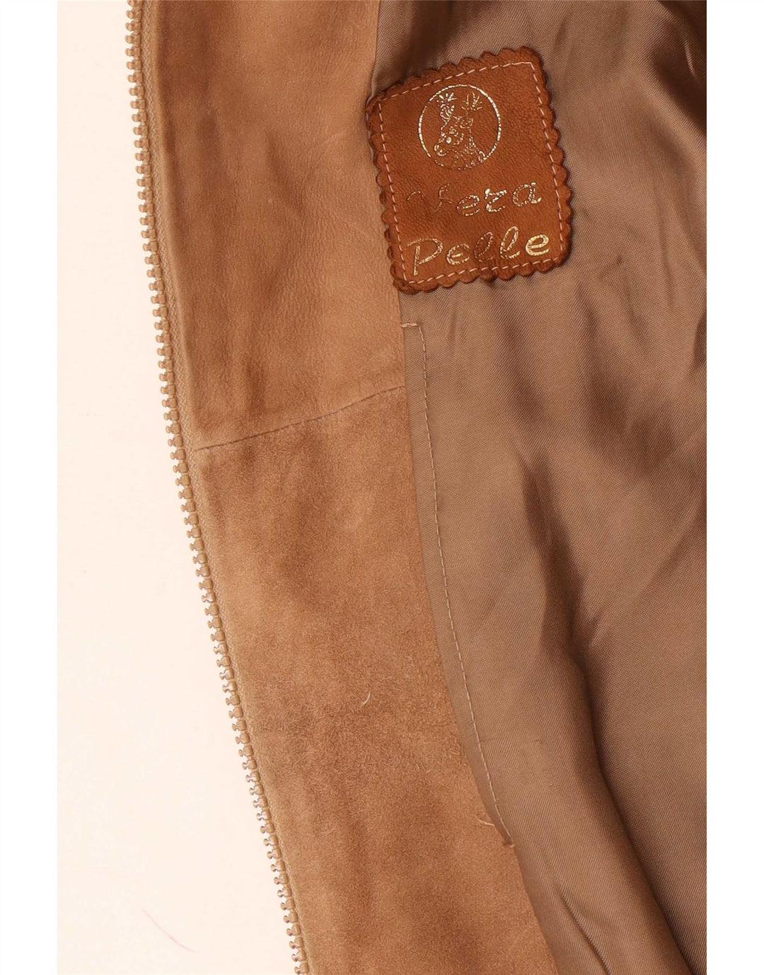 Bomber vintage pentru bărbați din piele intoarsa UK 36, maro, piele retro