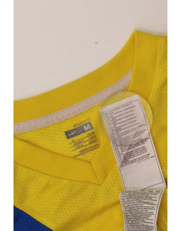 Tricou grafic Nike pentru bărbați Top UK 39/41 Medium Galben Poliester Colorblock
