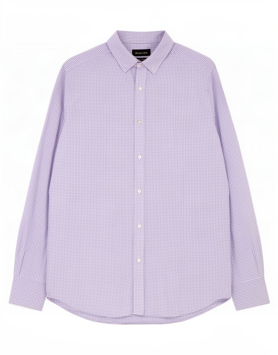 Cămașă Massimo Dutti pentru bărbați Vichy violet mediu
