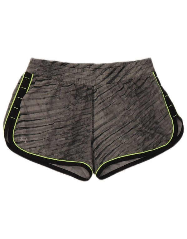 Pantaloni scurti de sport Under Armour pentru femei Heat Gear UK 10 Small, gri Colorblock