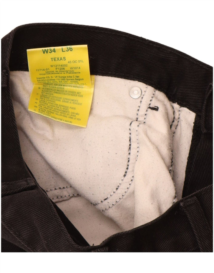 WRANGLER Blugi drepte pentru bărbați Texas W34 L32 bumbac negru