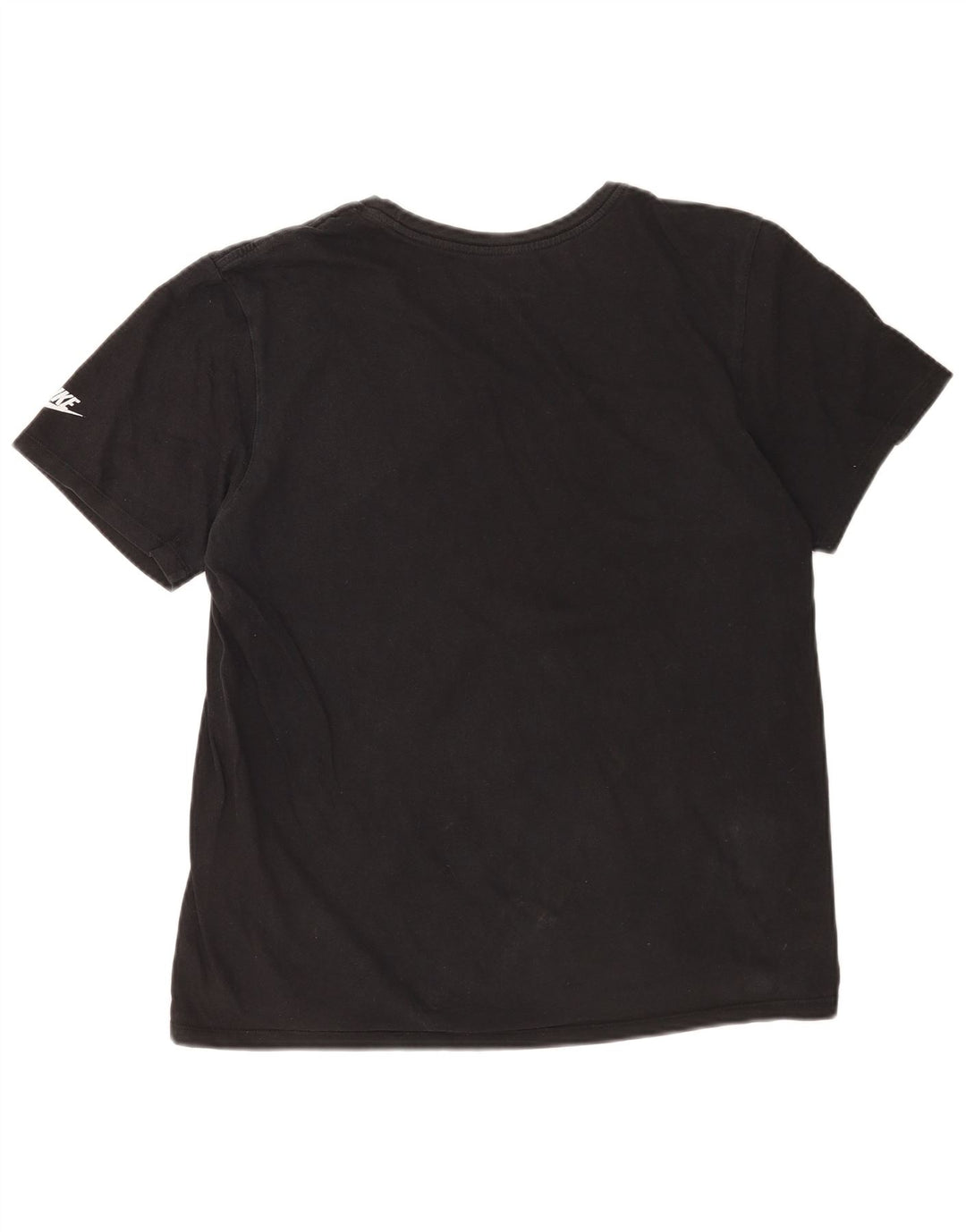 Tricou grafic Nike pentru bărbați, cu croială atletică, top mediu din bumbac negru