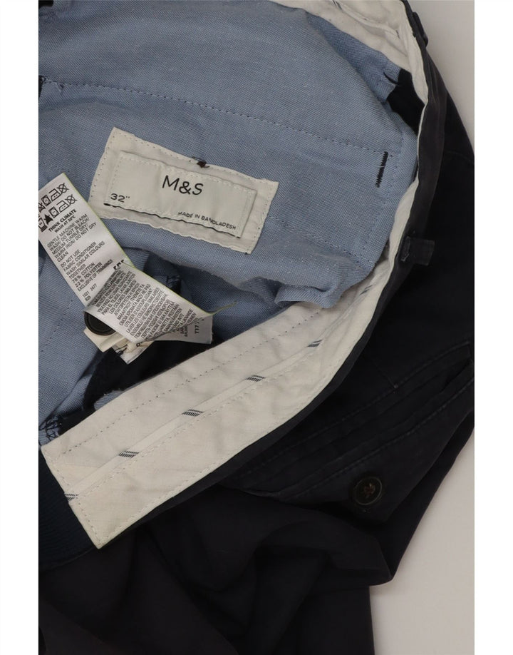 Pantaloni scurți chino pentru bărbați Marks & Spencer W32, bumbac bleumarin mediu
