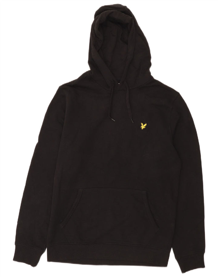 Pulover Lyle & Scott pentru bărbați, bumbac mediu negru